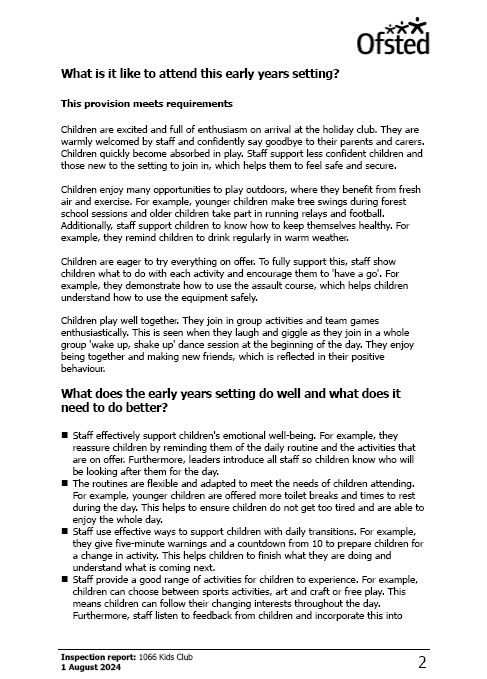 Ofsted Report ARK 2024